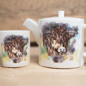 Limited Edition Ted the Highland Cow Teapot or Mug