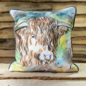 Ted the Highland Cow Cushion