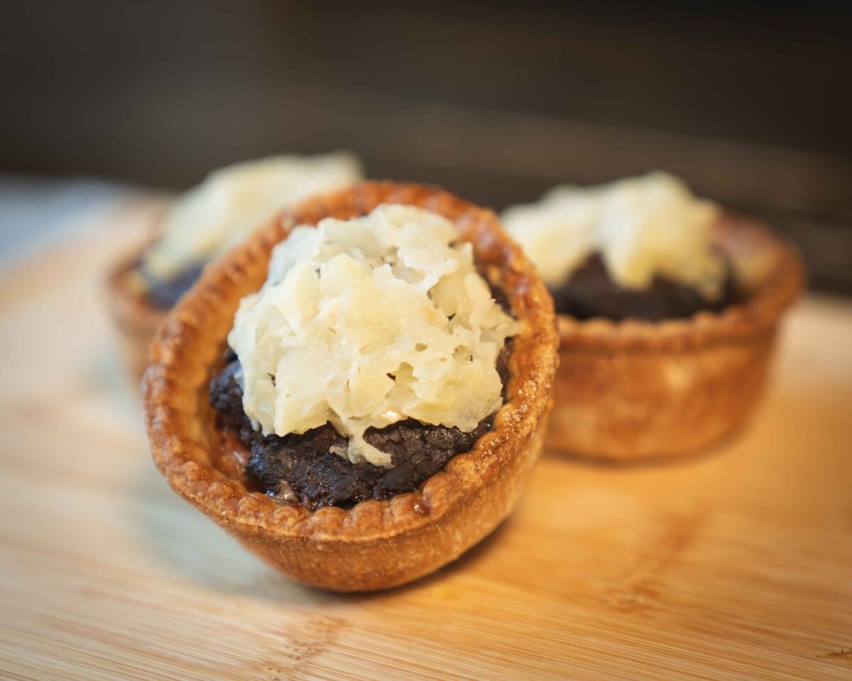 Small Black Pudding & Apple Pork Pie