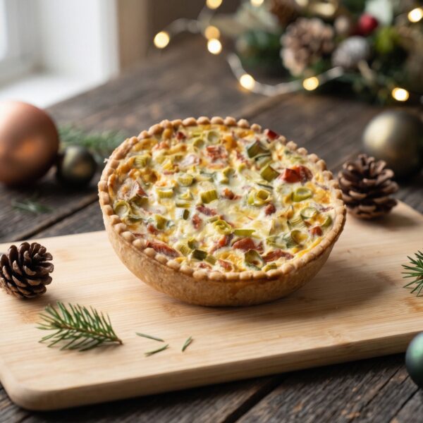 Cheese, Tomato & Onion Quiche