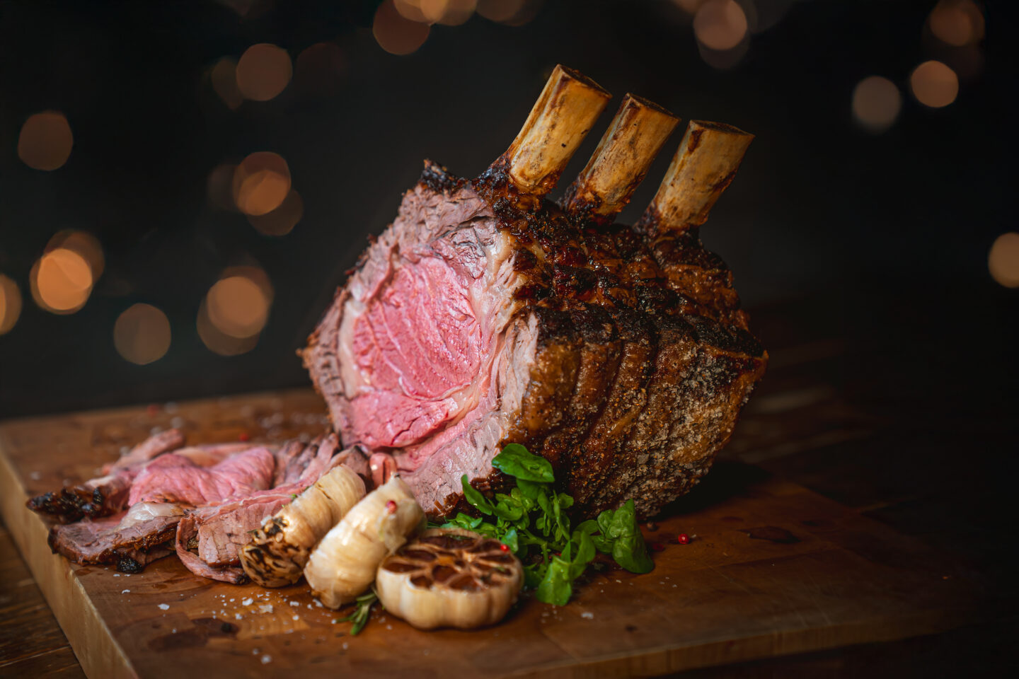 Image of a fantastically cooked, succulent rib of beef