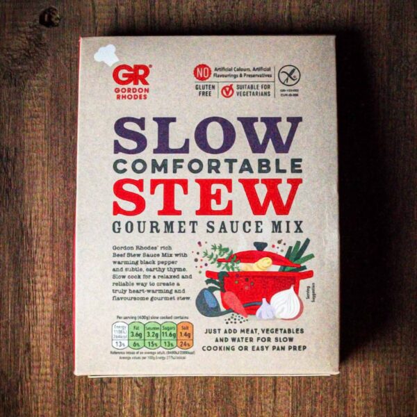 Gordon Rhodes slow comfortable stew gourmet sauce mix