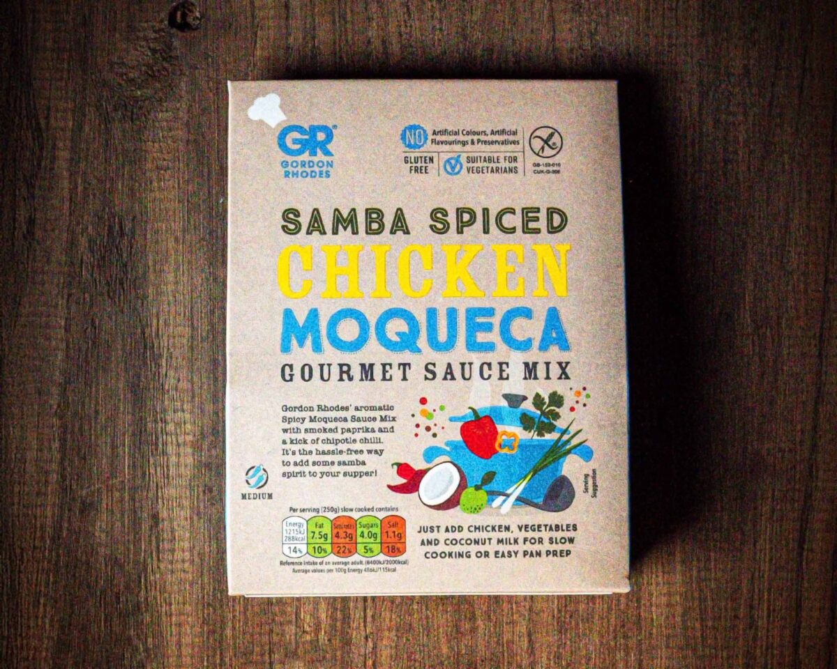 Gordon Rhodes samba spiced chicken moqueca gourmet sauce mix