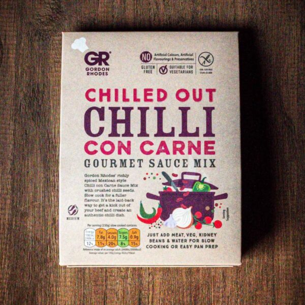 Gordon Rhodes chilled out chilli con carne gourmet sauce mix