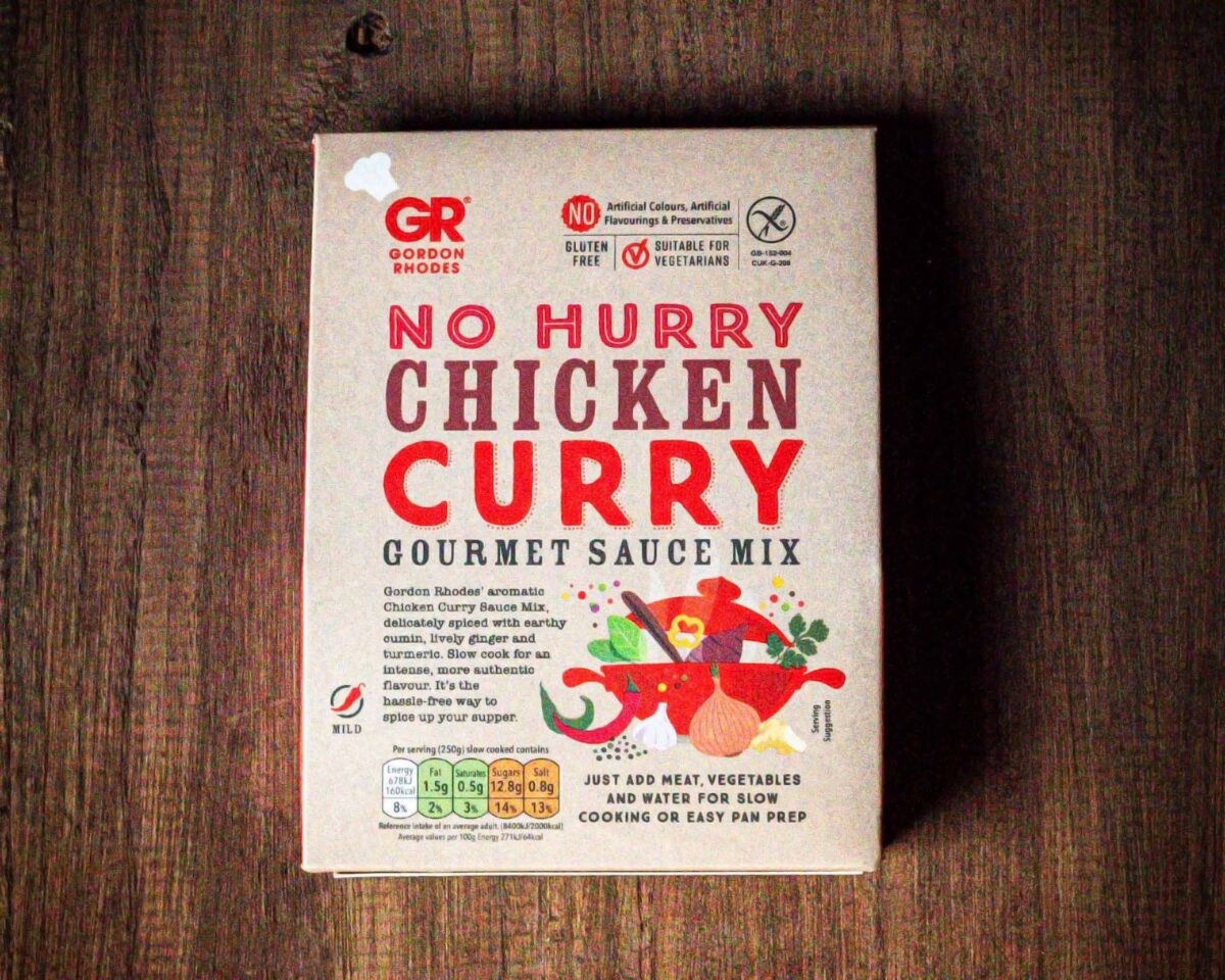 Gordon Rhodes no hurry chicken curry gourmet sauce mix