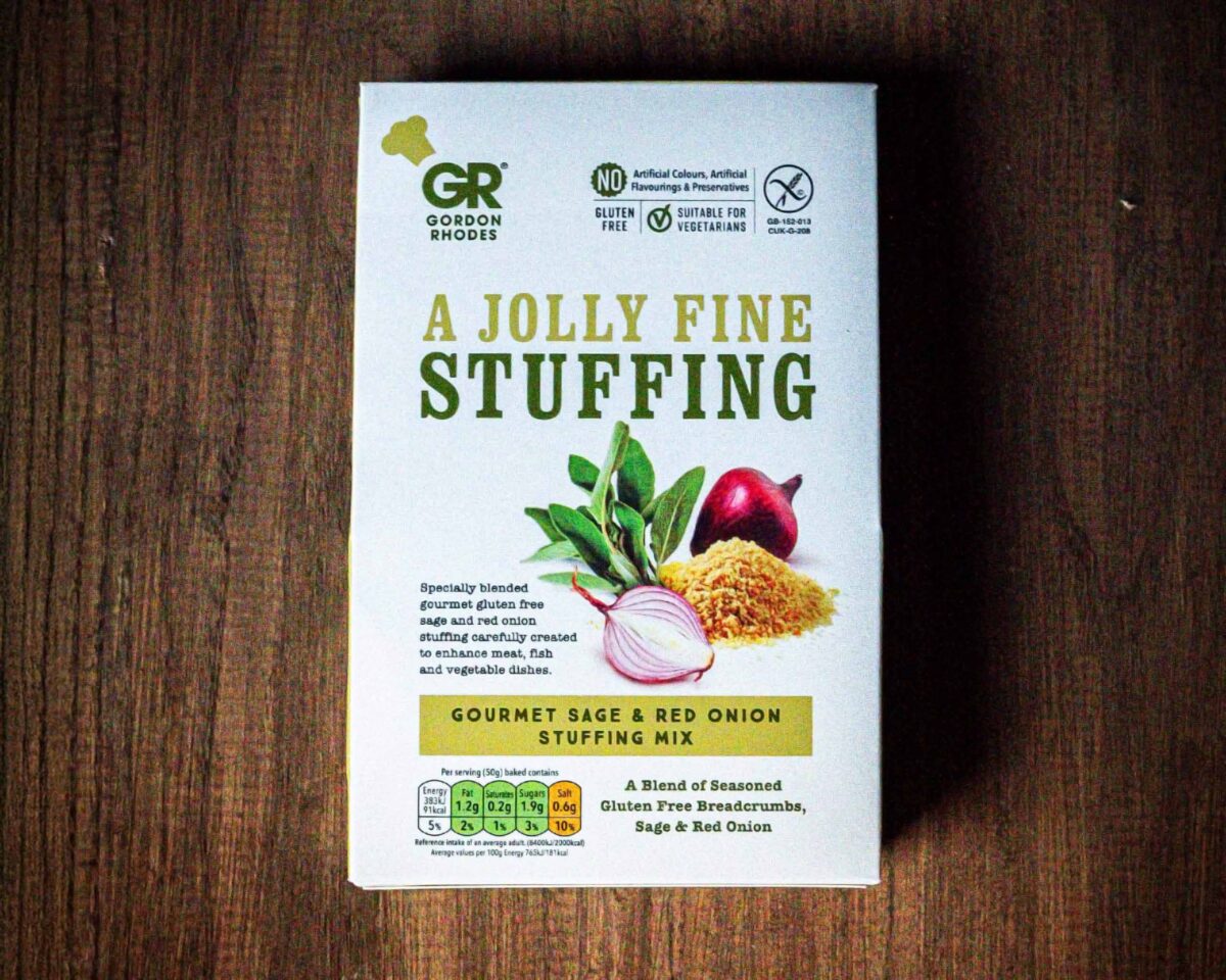 Gordon Rhodes gourmet sage and red onion stuffing mix