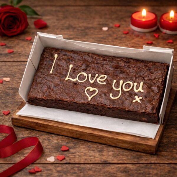 Valentine's Personalised Brownie Slab