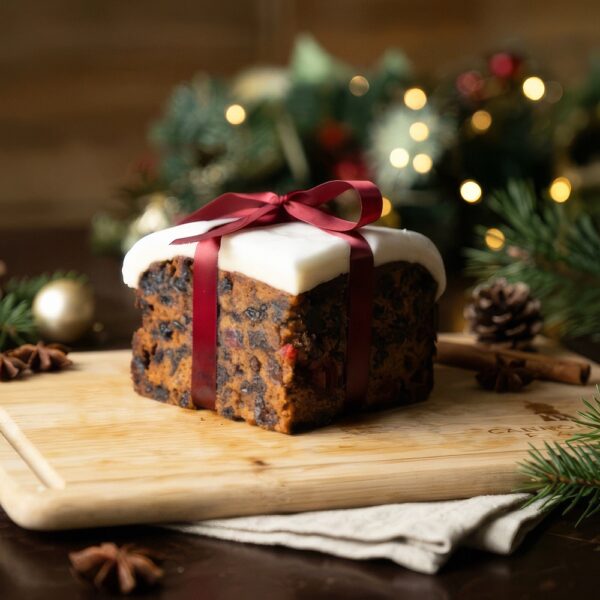 Homemade Christmas Cake Quarter